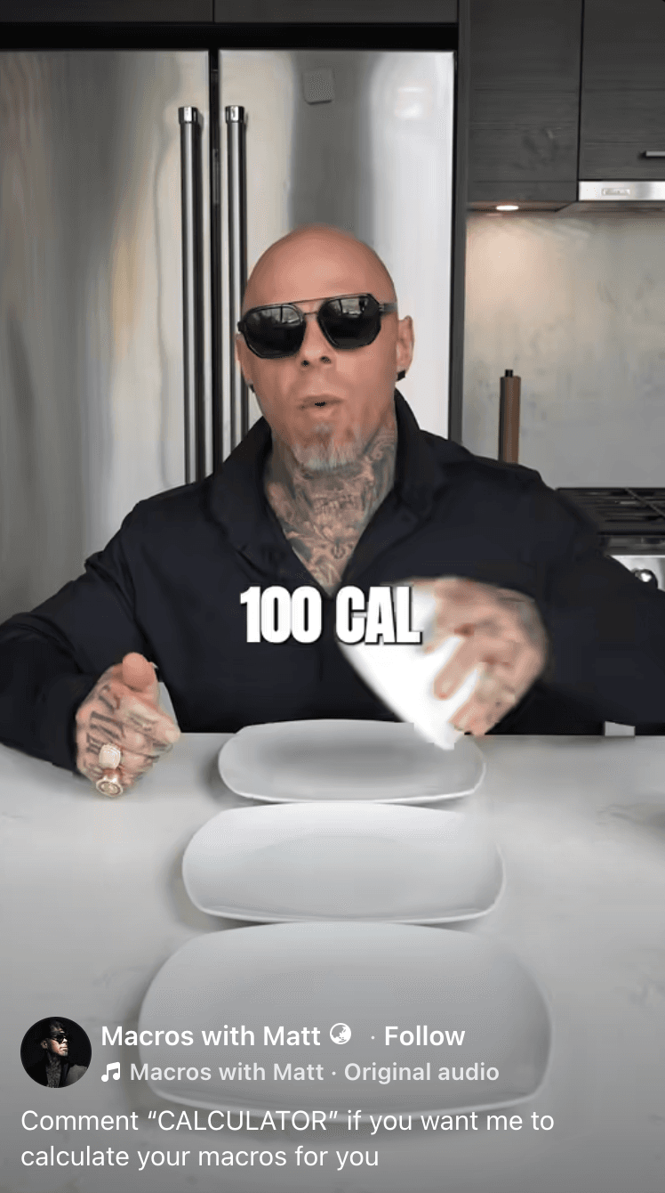 Cover frame for the reel "This Is 100 Calories."