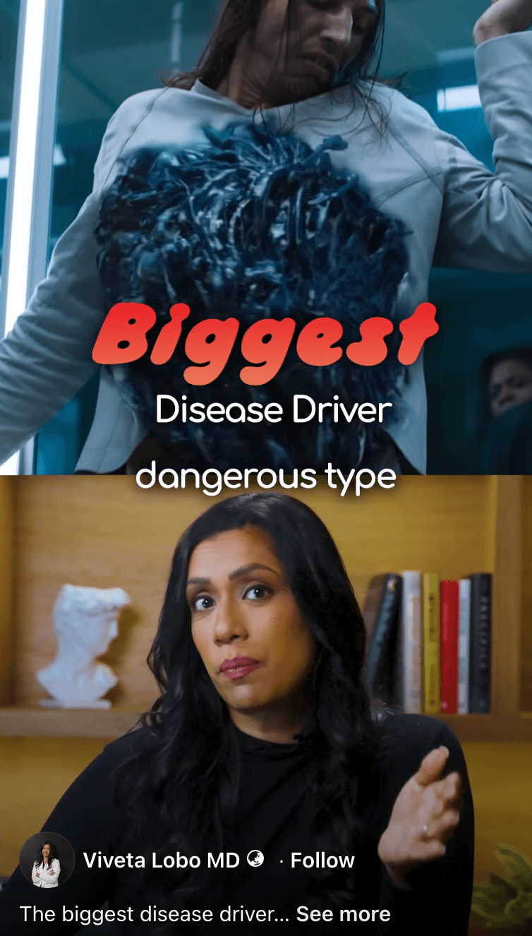 Cover frame for the reel "The Biggest Disease Driver."