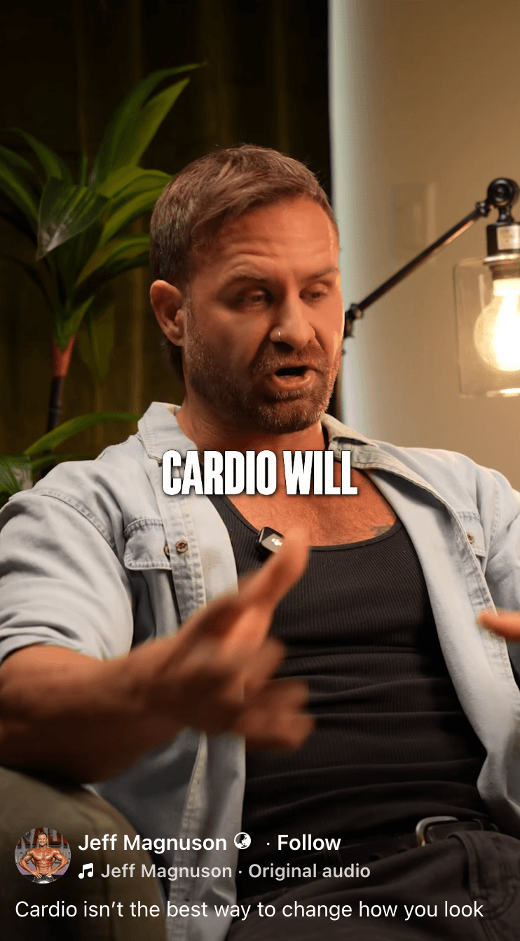 Cover frame for the reel "Cardio Shrinks. Lifting Shapes."