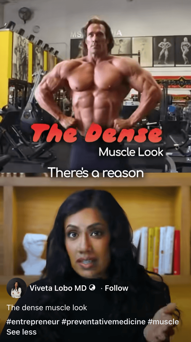 Cover frame for the reel "The Dense Muscle Look."