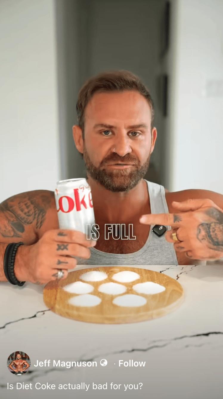 Cover frame for the reel "Is Diet Coke Actually Bad For You?"