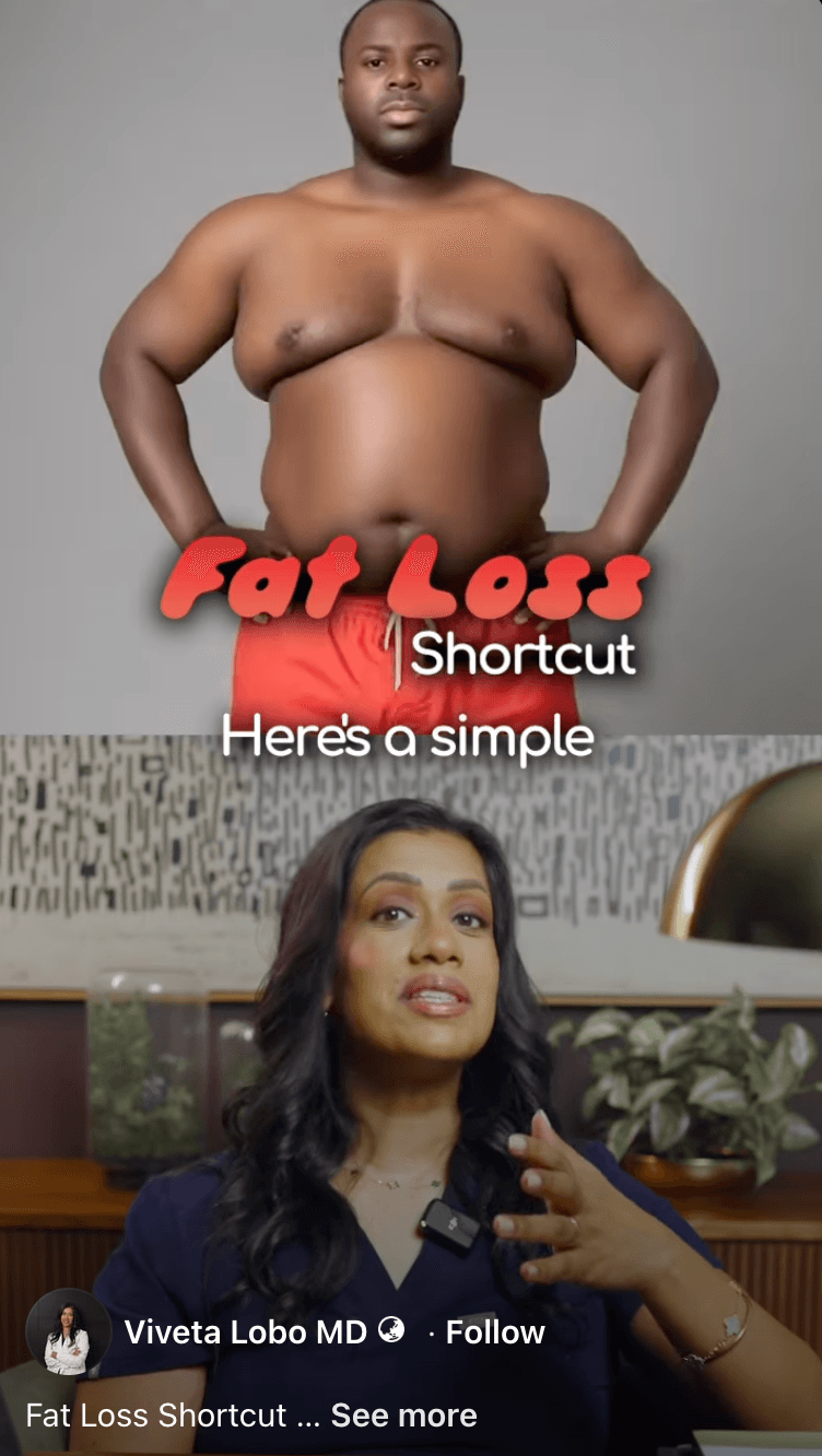 Cover frame for the reel "The Fat Loss Shortcut."
