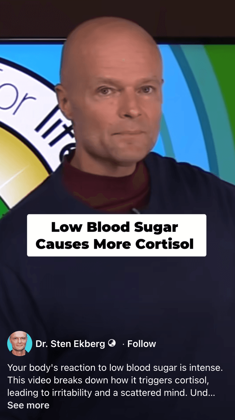 Cover frame for the reel "Hangry Is Cortisol."