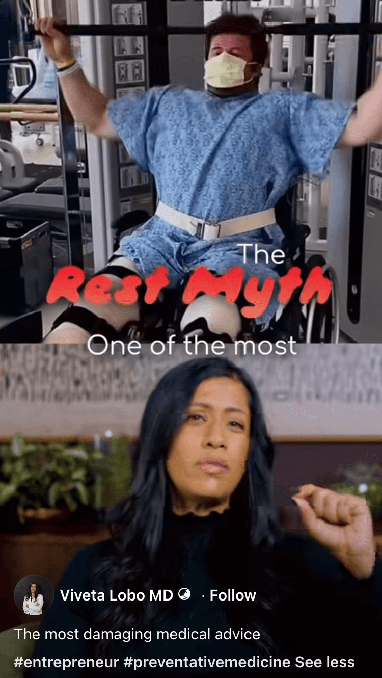 Cover frame for the reel "The Rest Myth."