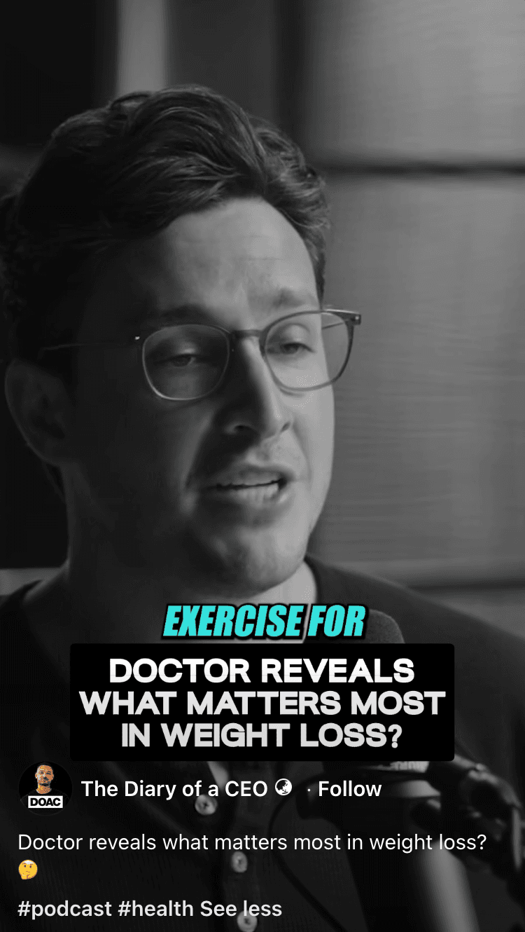 Cover frame for the reel "What Matters Most in Weight Loss."