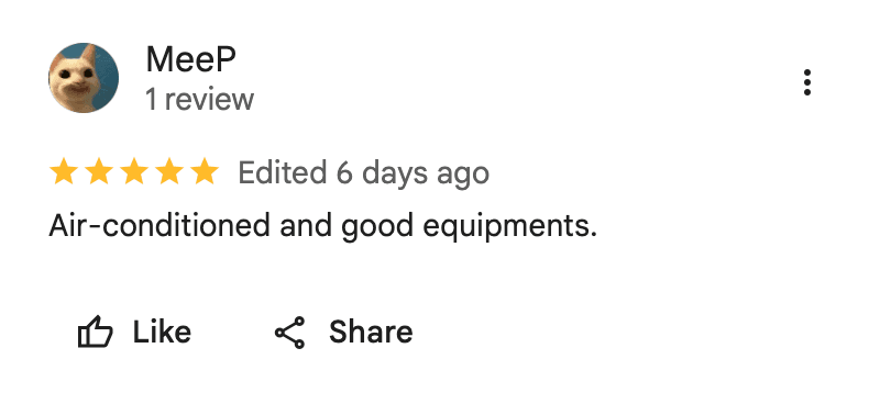 Verified Google review for Grand Riverside Branch from an ECG Fitness Gym member