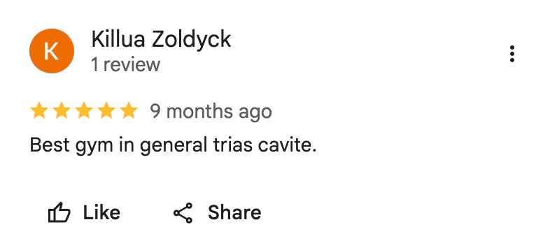 Verified Google review for Grand Riverside Branch from an ECG Fitness Gym member